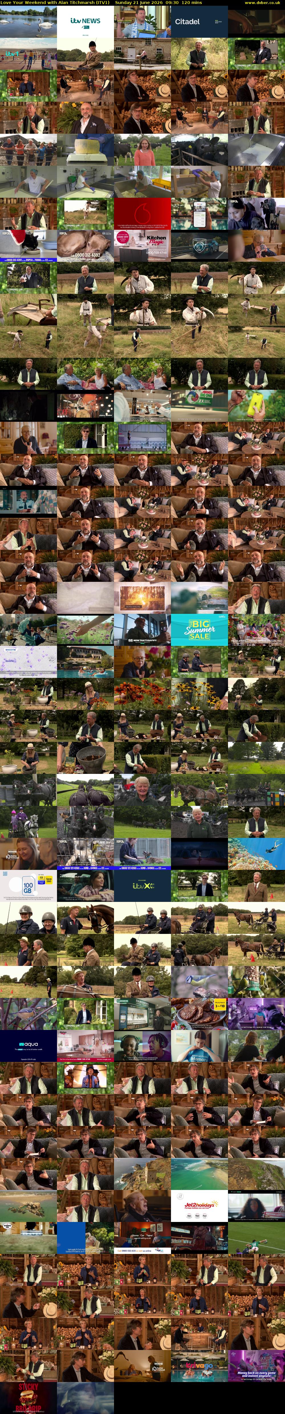 Love Your Weekend with Alan Titchmarsh (ITV1) Sunday 21 June 2026 09:30 - 11:30