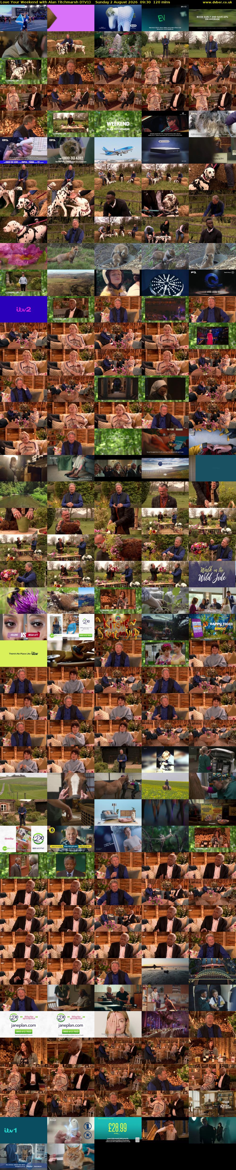 Love Your Weekend with Alan Titchmarsh (ITV1) Sunday 2 August 2026 09:30 - 11:30
