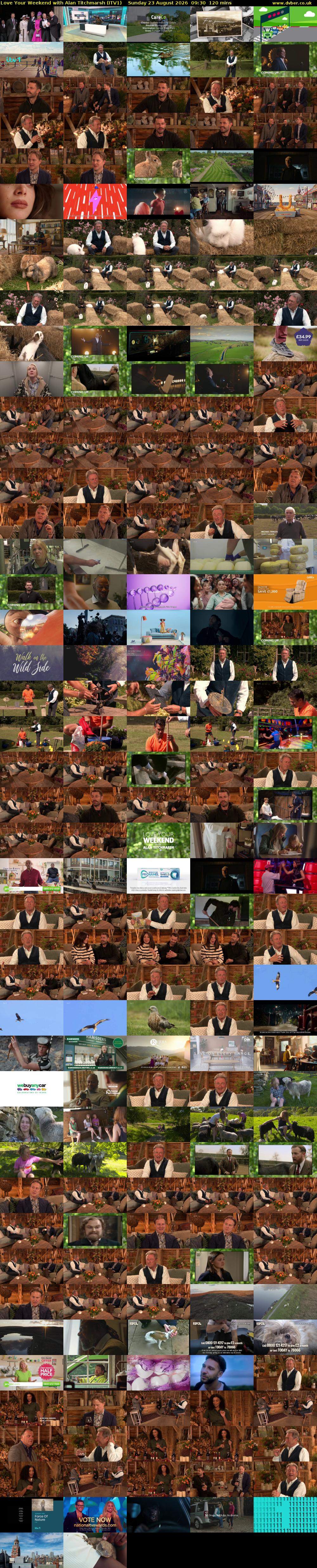 Love Your Weekend with Alan Titchmarsh (ITV1) Sunday 23 August 2026 09:30 - 11:30