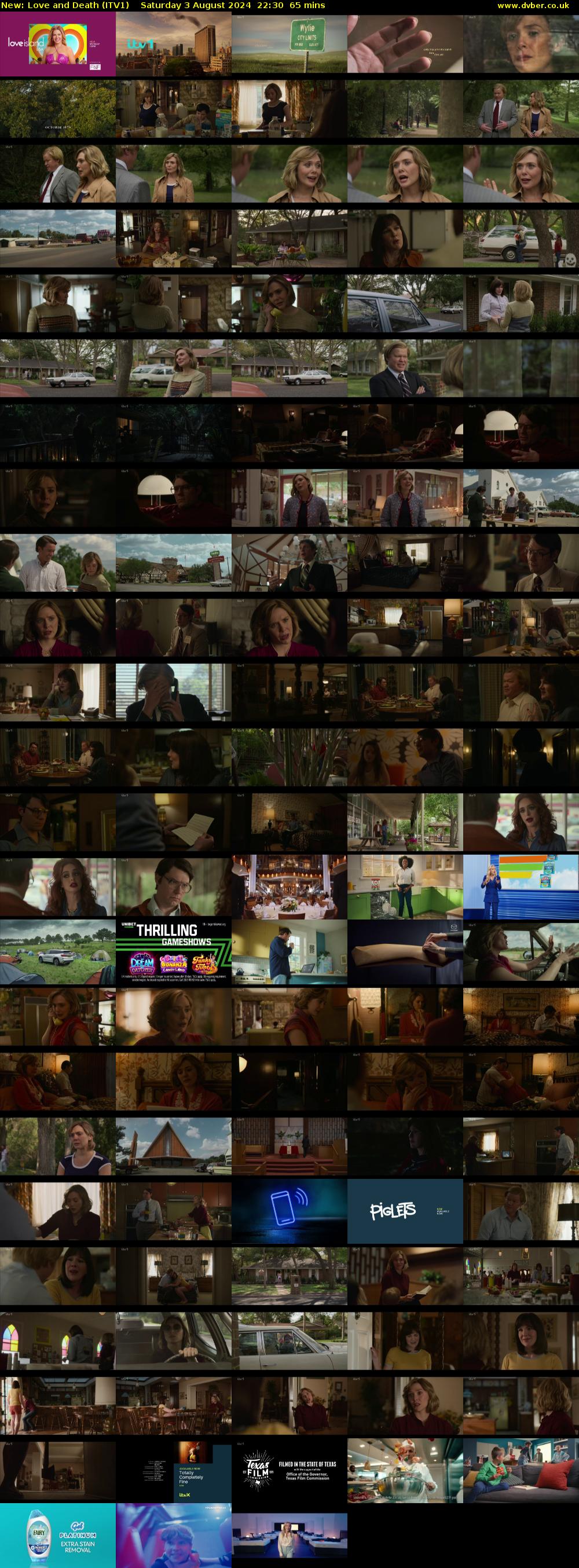 Love and Death (ITV1) Saturday 3 August 2024 22:30 - 23:35