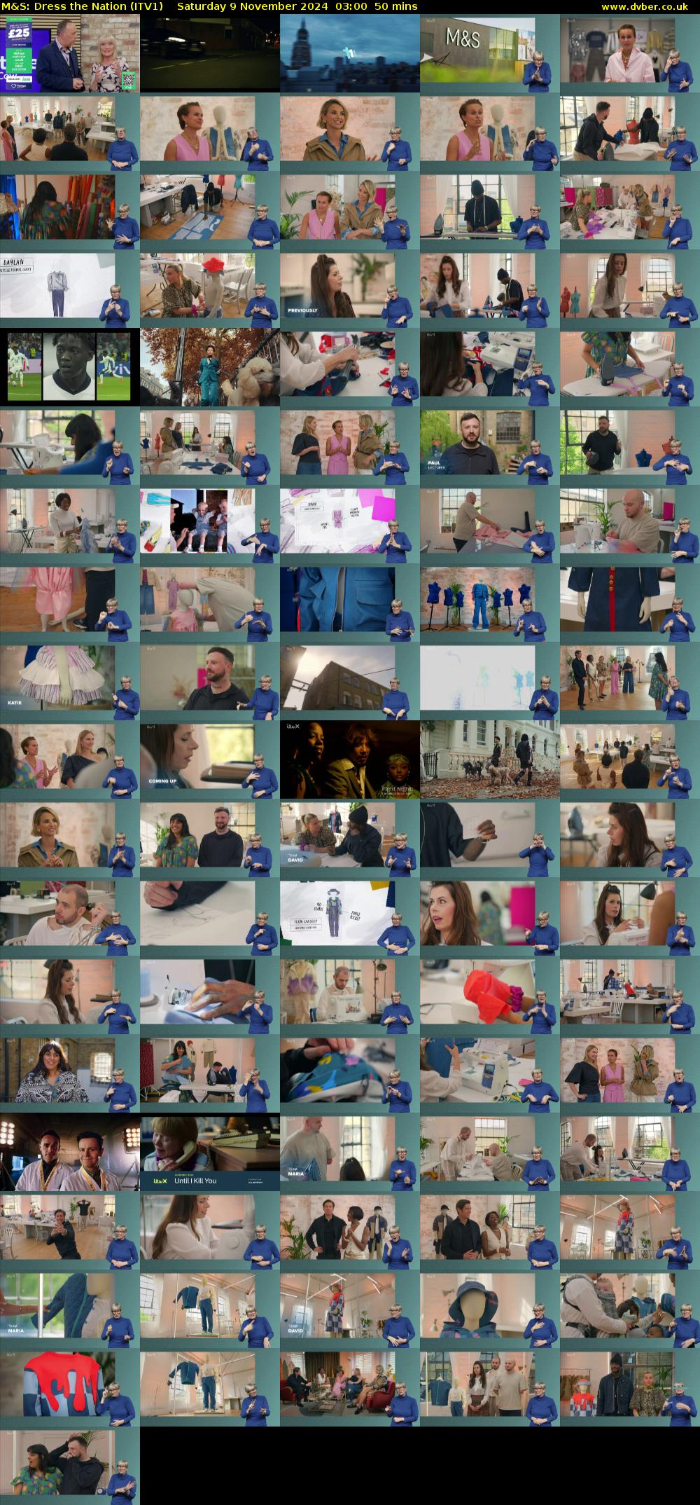 M&S: Dress the Nation (ITV1) Saturday 9 November 2024 03:00 - 03:50