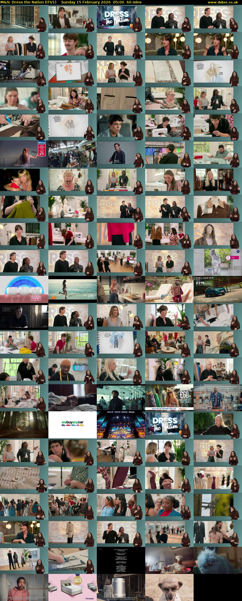 M&S: Dress the Nation (ITV1) Sunday 15 February 2026 05:00 - 06:00