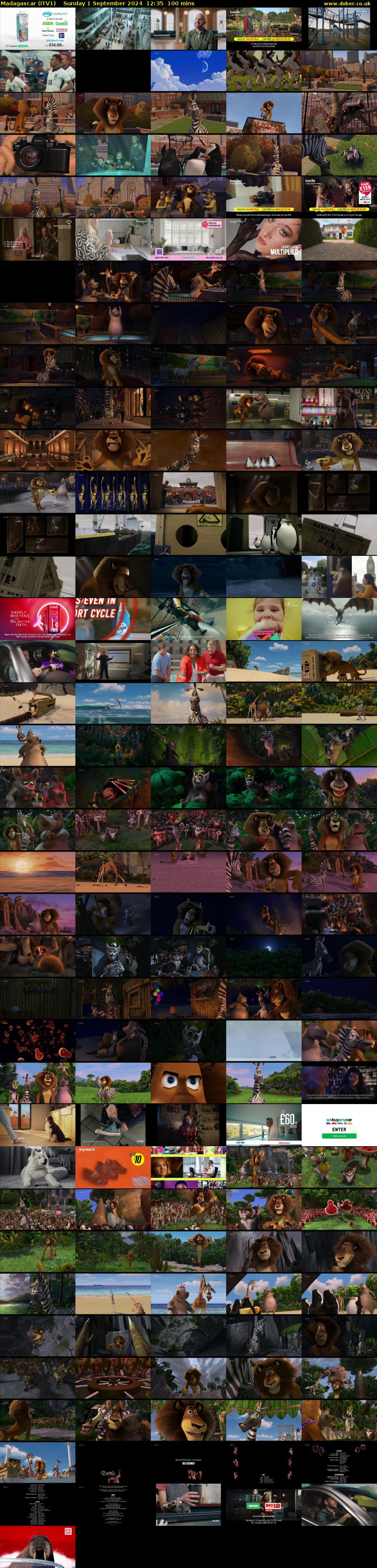 Madagascar (ITV1) Sunday 1 September 2024 12:35 - 14:15