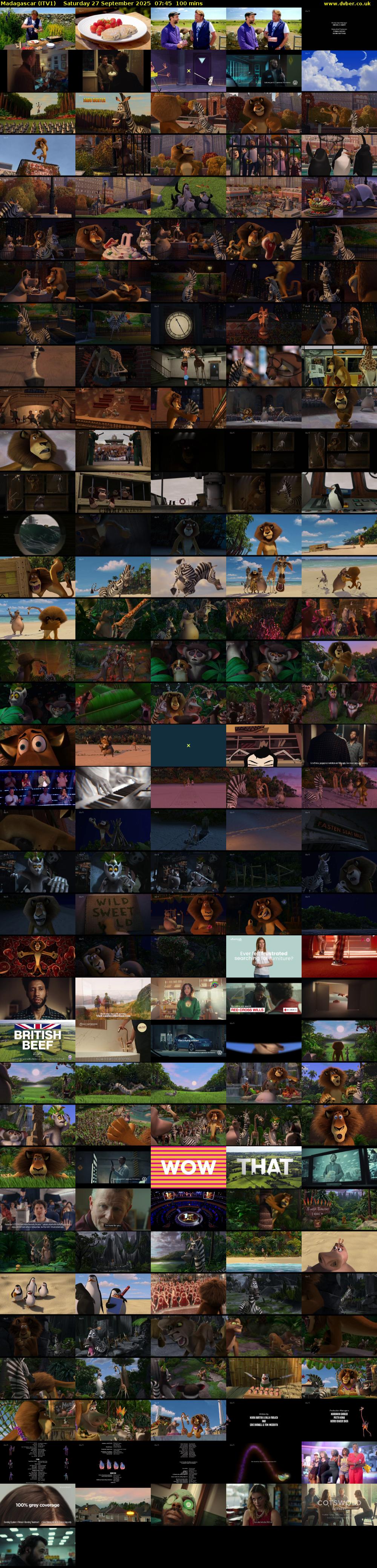 Madagascar (ITV1) Saturday 27 September 2025 07:45 - 09:25