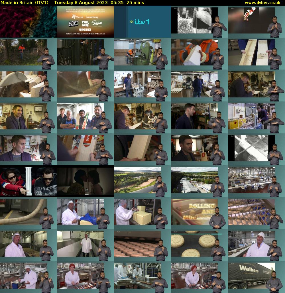 Made in Britain (ITV1) Tuesday 8 August 2023 05:35 - 06:00
