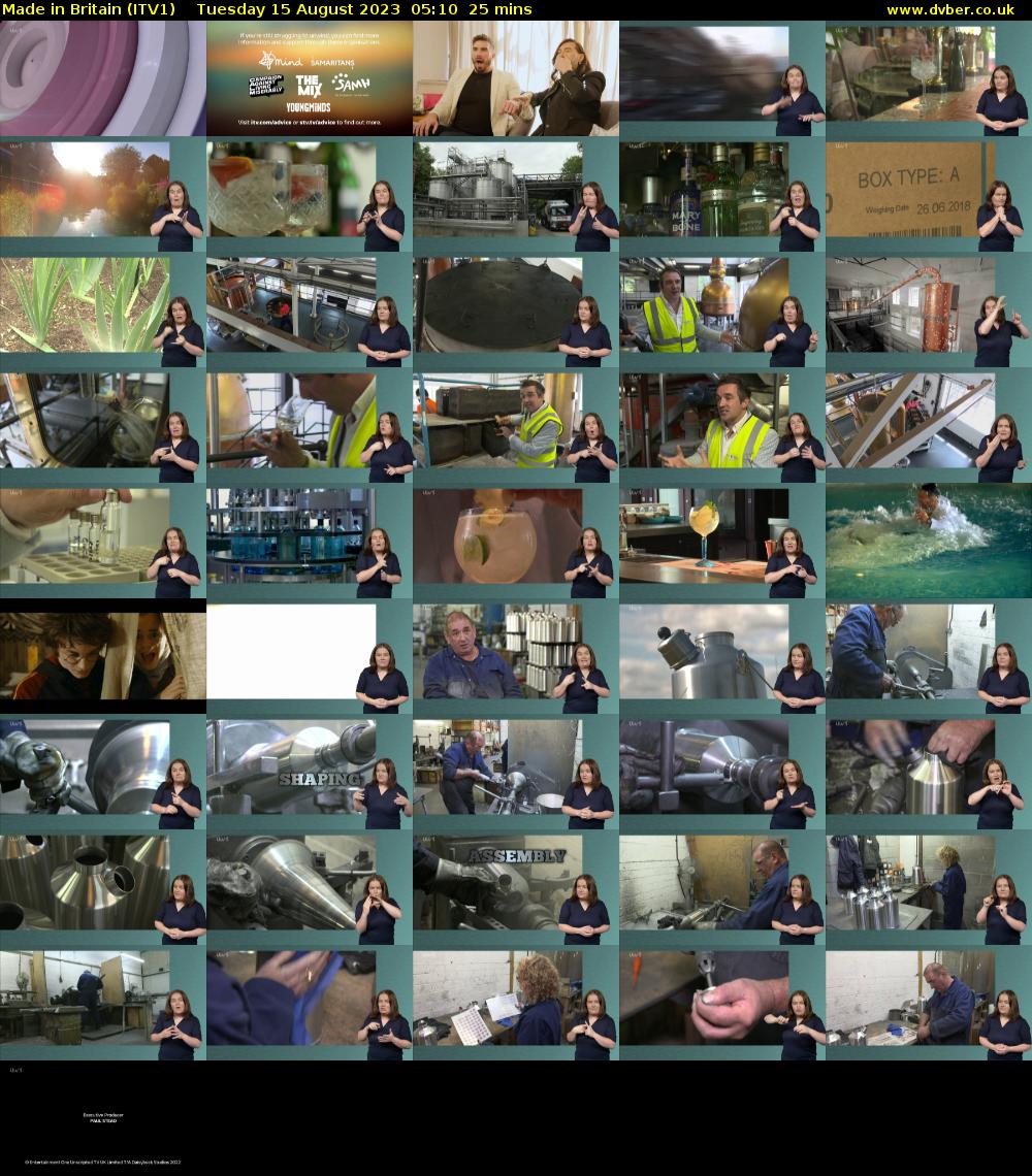 Made in Britain (ITV1) Tuesday 15 August 2023 05:10 - 05:35