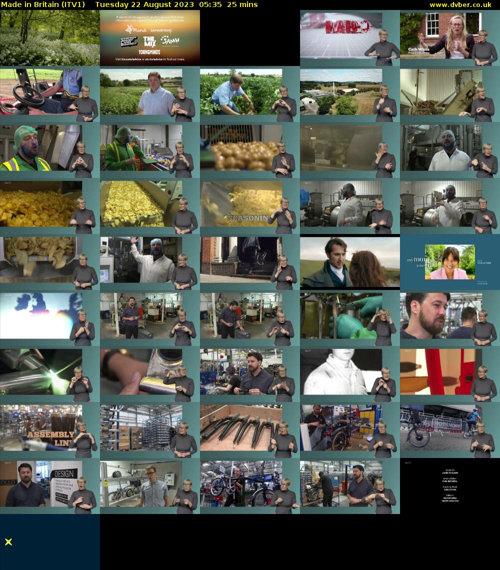 Made in Britain (ITV1) Tuesday 22 August 2023 05:35 - 06:00