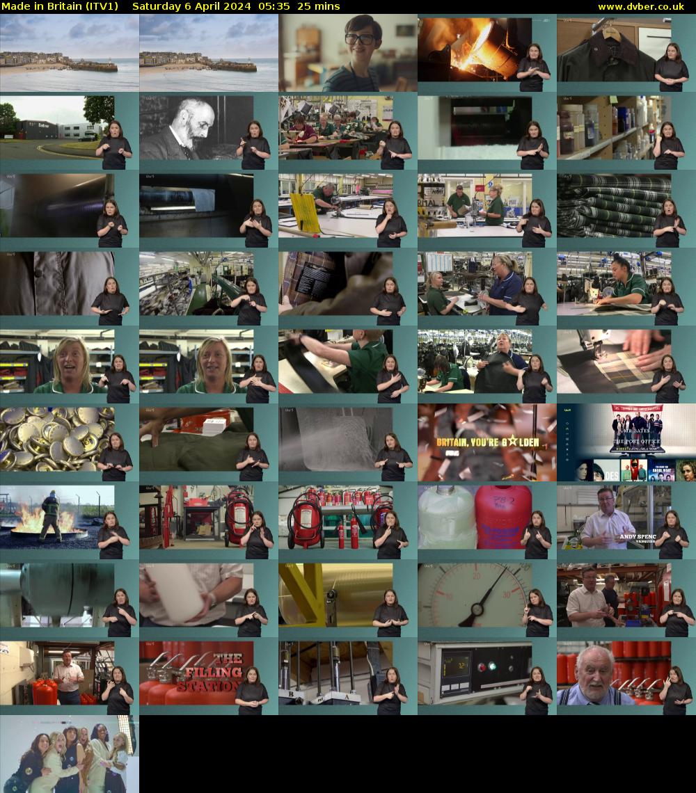 Made in Britain (ITV1) Saturday 6 April 2024 05:35 - 06:00