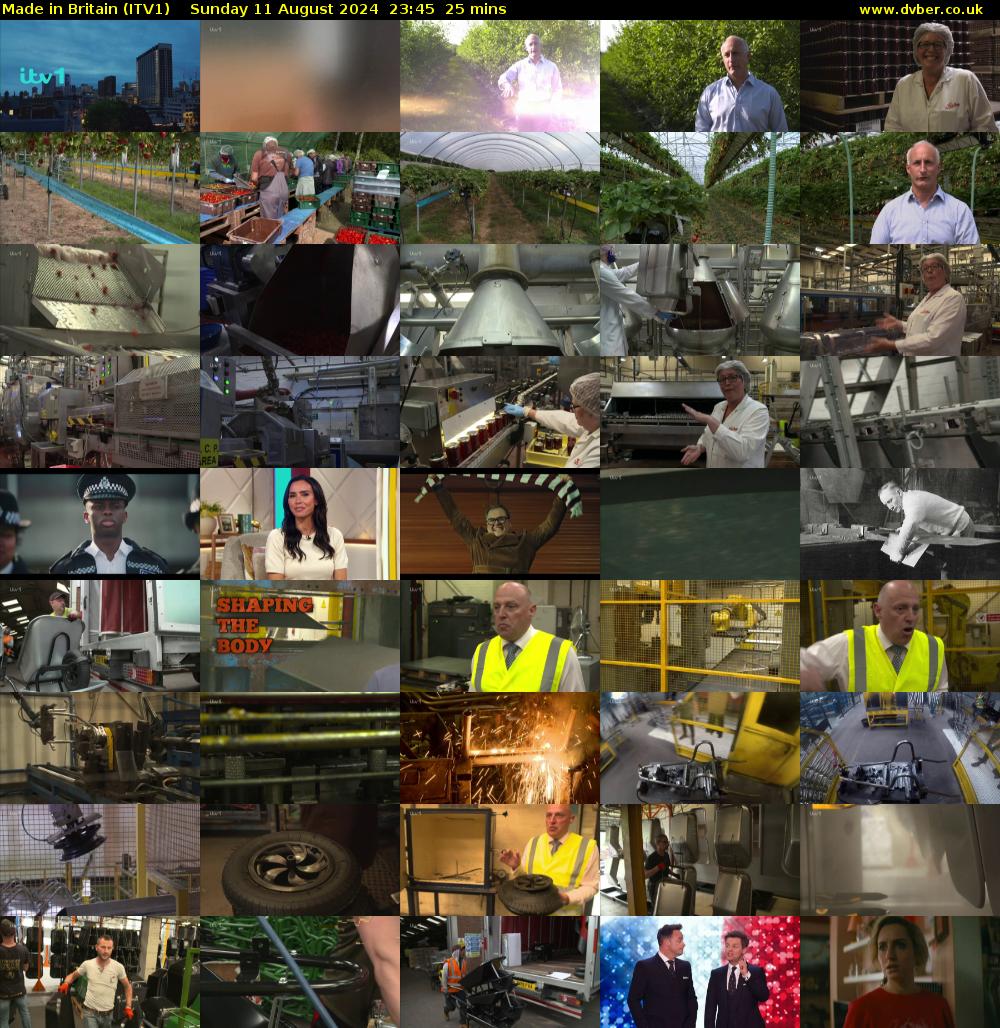 Made in Britain (ITV1) Sunday 11 August 2024 23:45 - 00:10