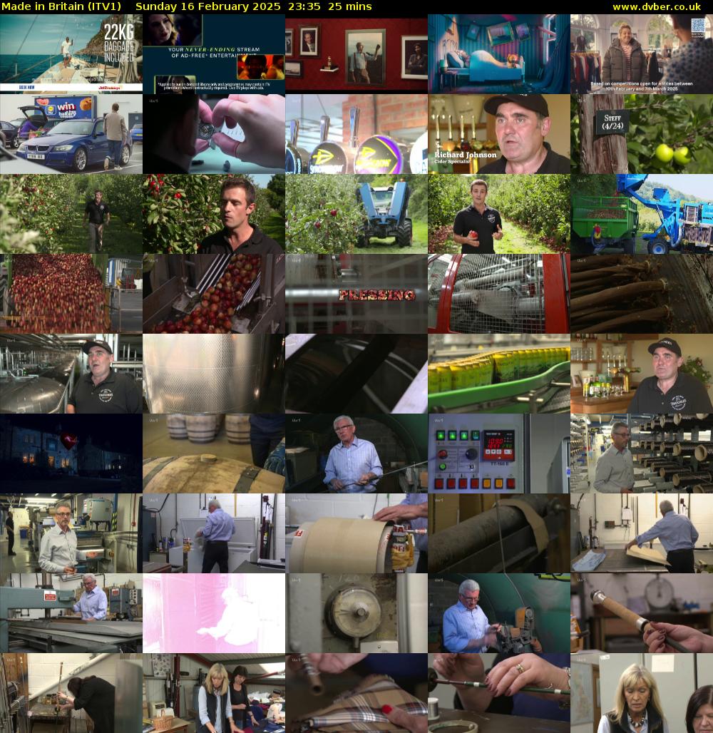 Made in Britain (ITV1) Sunday 16 February 2025 23:35 - 00:00