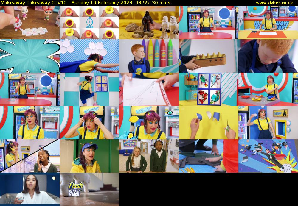 Makeaway Takeaway (ITV1) Sunday 19 February 2023 08:55 - 09:25