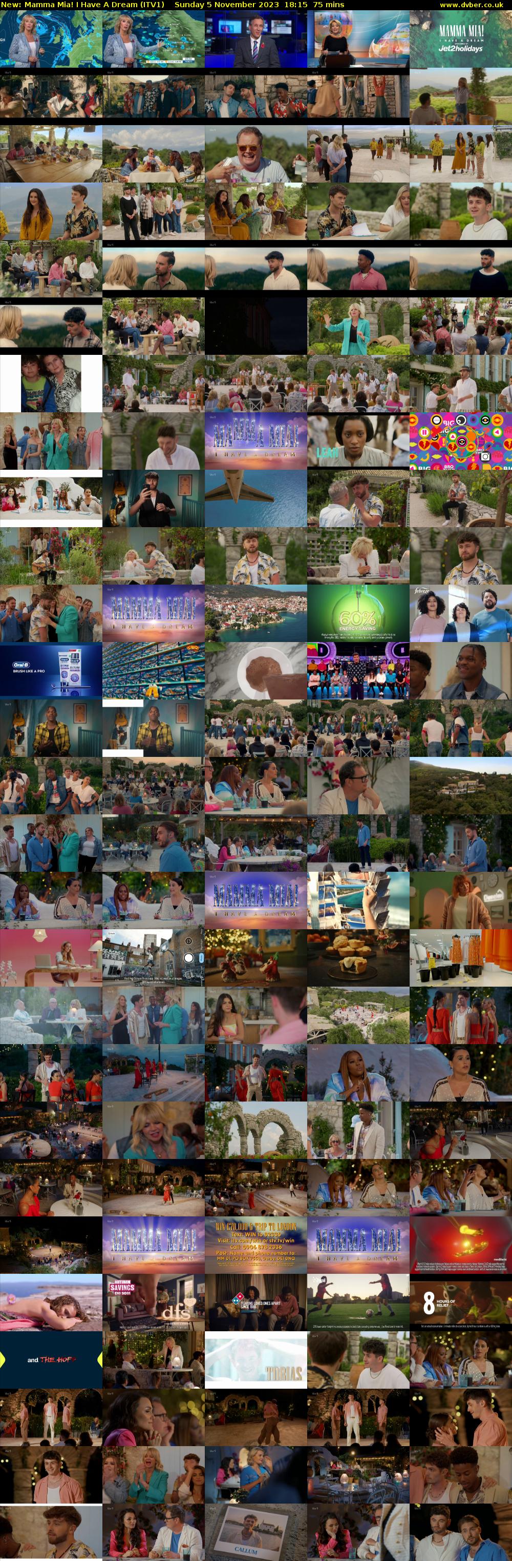 Mamma Mia! I Have A Dream (ITV1) Sunday 5 November 2023 18:15 - 19:30