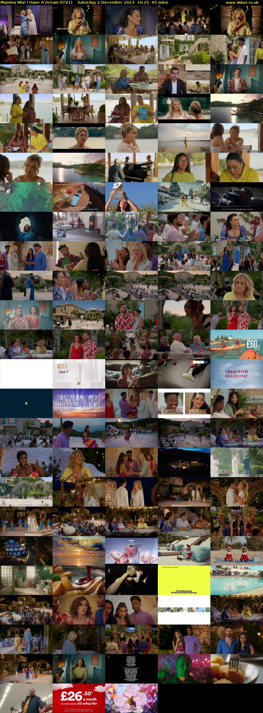 Mamma Mia! I Have A Dream (ITV1) Saturday 2 December 2023 16:25 - 17:30