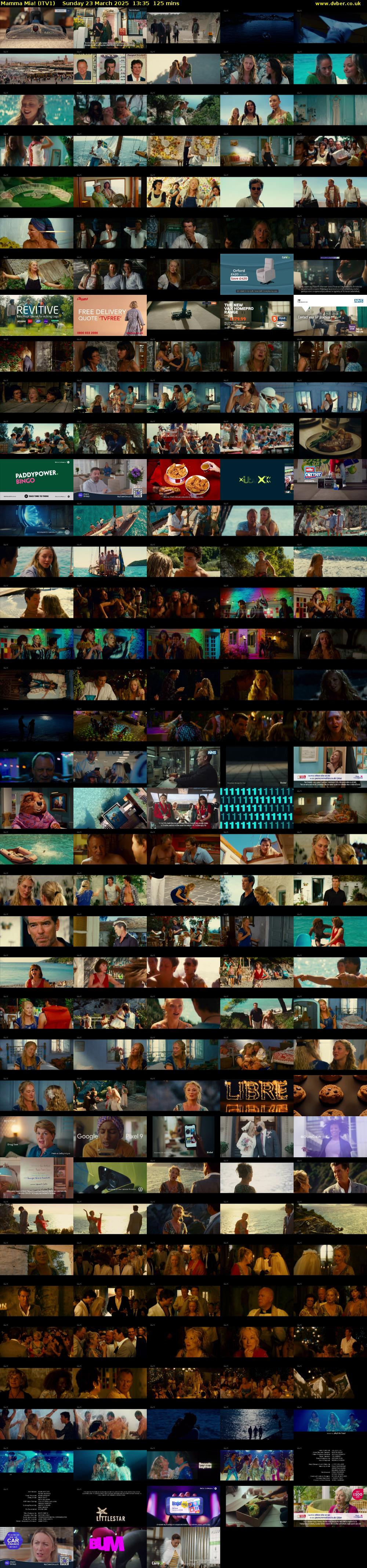 Mamma Mia! (ITV1) Sunday 23 March 2025 13:35 - 15:40