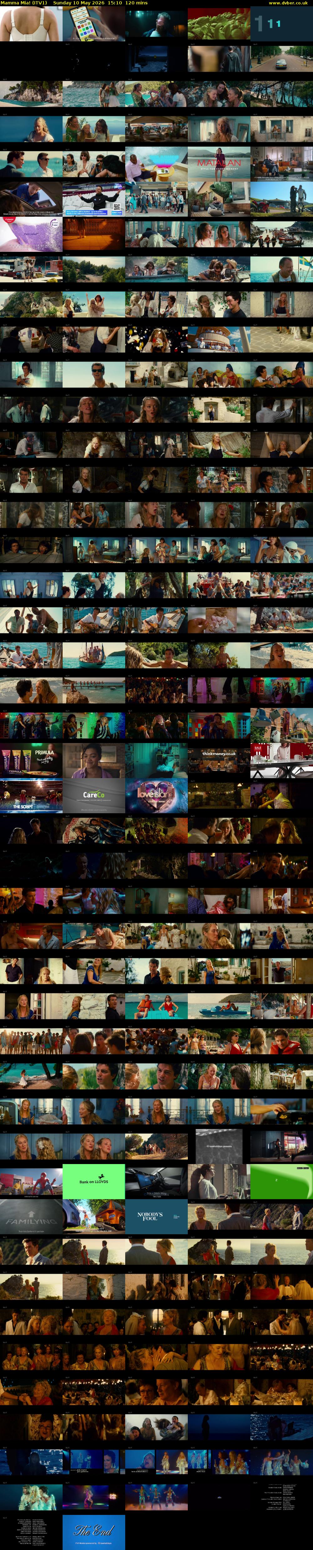 Mamma Mia! (ITV1) Sunday 10 May 2026 15:10 - 17:10