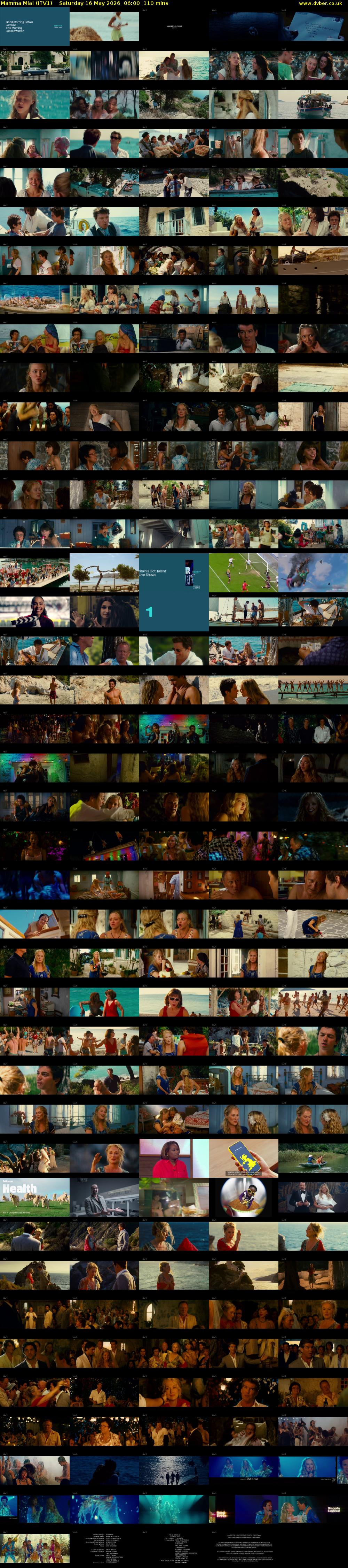 Mamma Mia! (ITV1) Saturday 16 May 2026 06:00 - 07:50