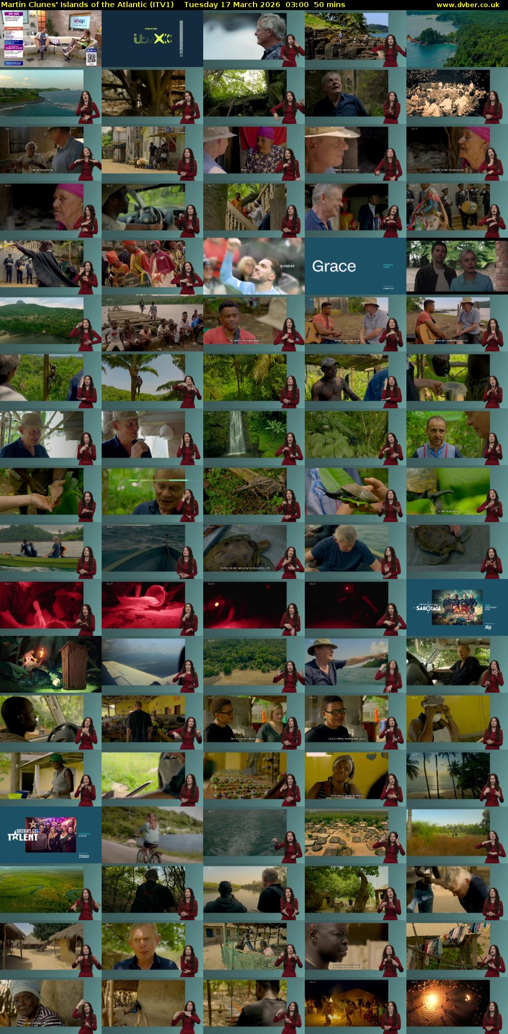 Martin Clunes' Islands of the Atlantic (ITV1) Tuesday 17 March 2026 03:00 - 03:50