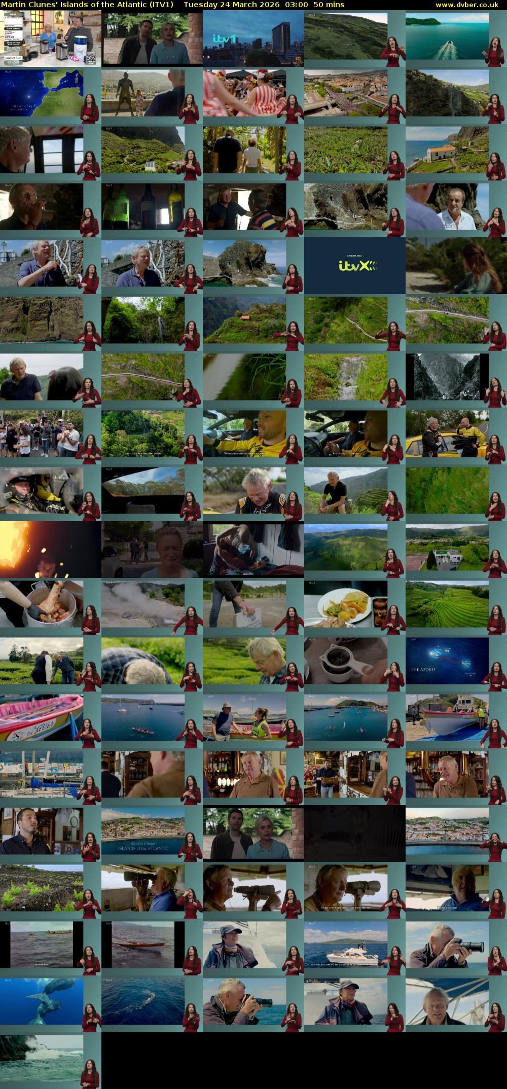 Martin Clunes' Islands of the Atlantic (ITV1) Tuesday 24 March 2026 03:00 - 03:50