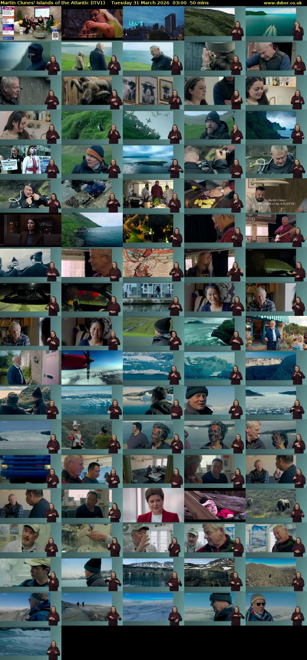 Martin Clunes' Islands of the Atlantic (ITV1) Tuesday 31 March 2026 03:00 - 03:50