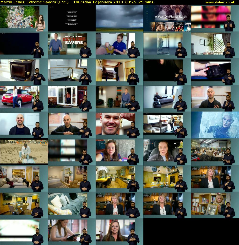 Martin Lewis' Extreme Savers (ITV1) Thursday 12 January 2023 03:25 - 03:50