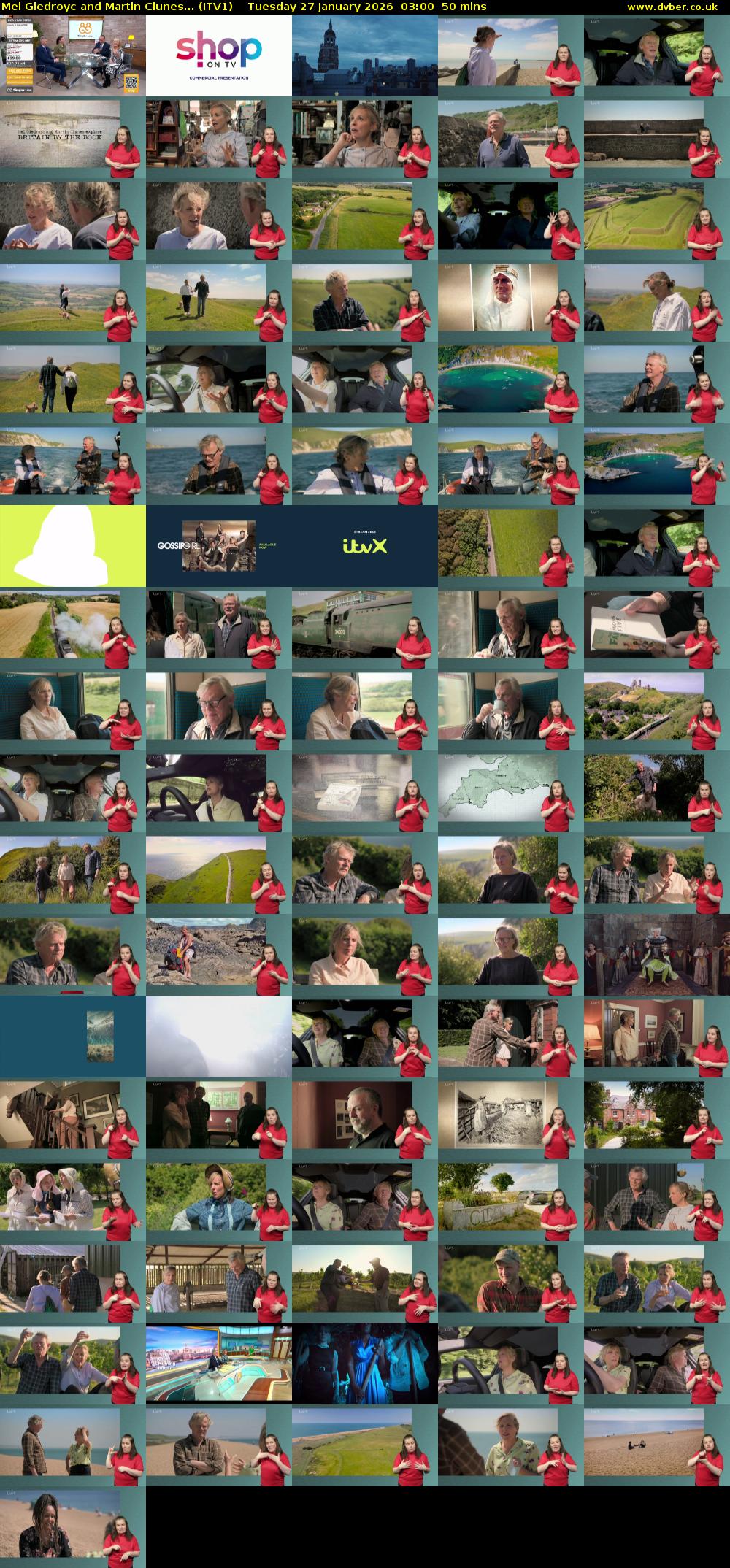 Mel Giedroyc and Martin Clunes... (ITV1) Tuesday 27 January 2026 03:00 - 03:50