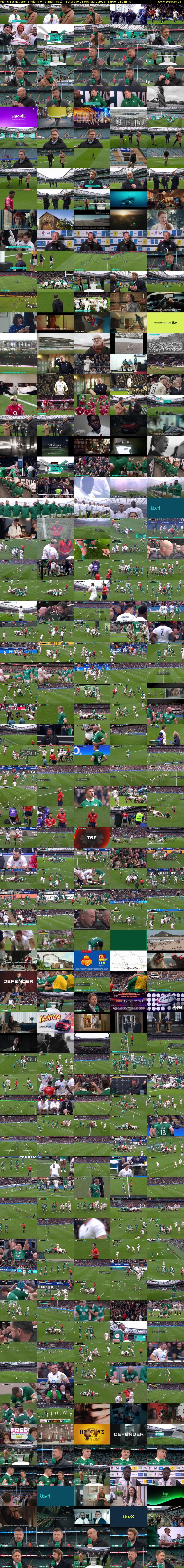 Men's Six Nations: England v Ireland (ITV1) Saturday 21 February 2026 13:00 - 16:30