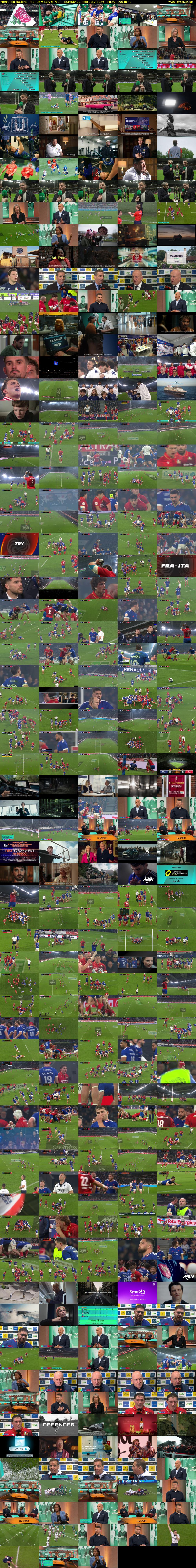Men's Six Nations: France v Italy (ITV1) Sunday 22 February 2026 14:20 - 17:35