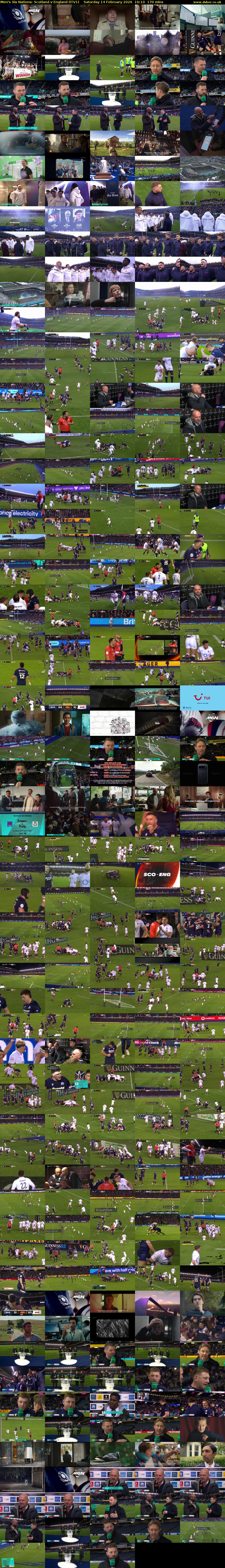 Men's Six Nations: Scotland v England (ITV1) Saturday 14 February 2026 16:10 - 19:00