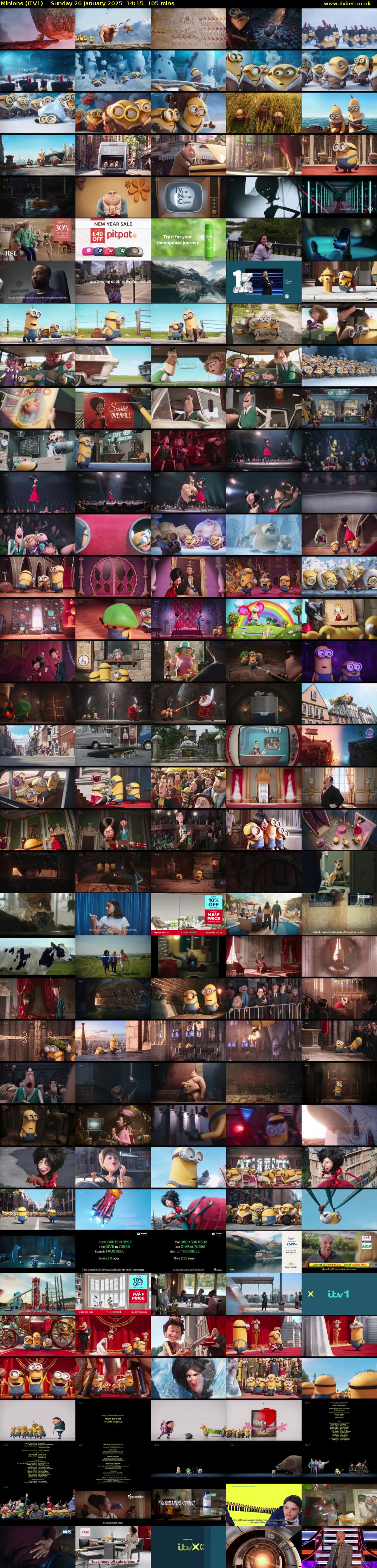 Minions (ITV1) Sunday 26 January 2025 14:15 - 16:00