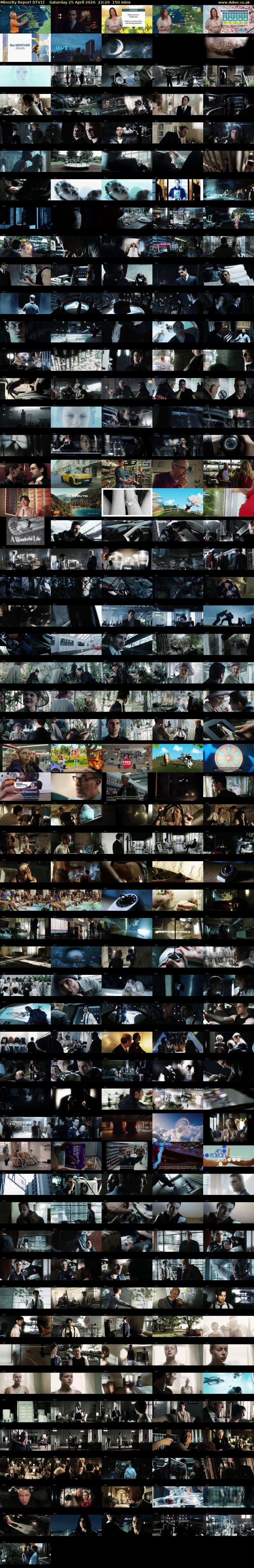 Minority Report (ITV1) Saturday 25 April 2026 22:20 - 00:50
