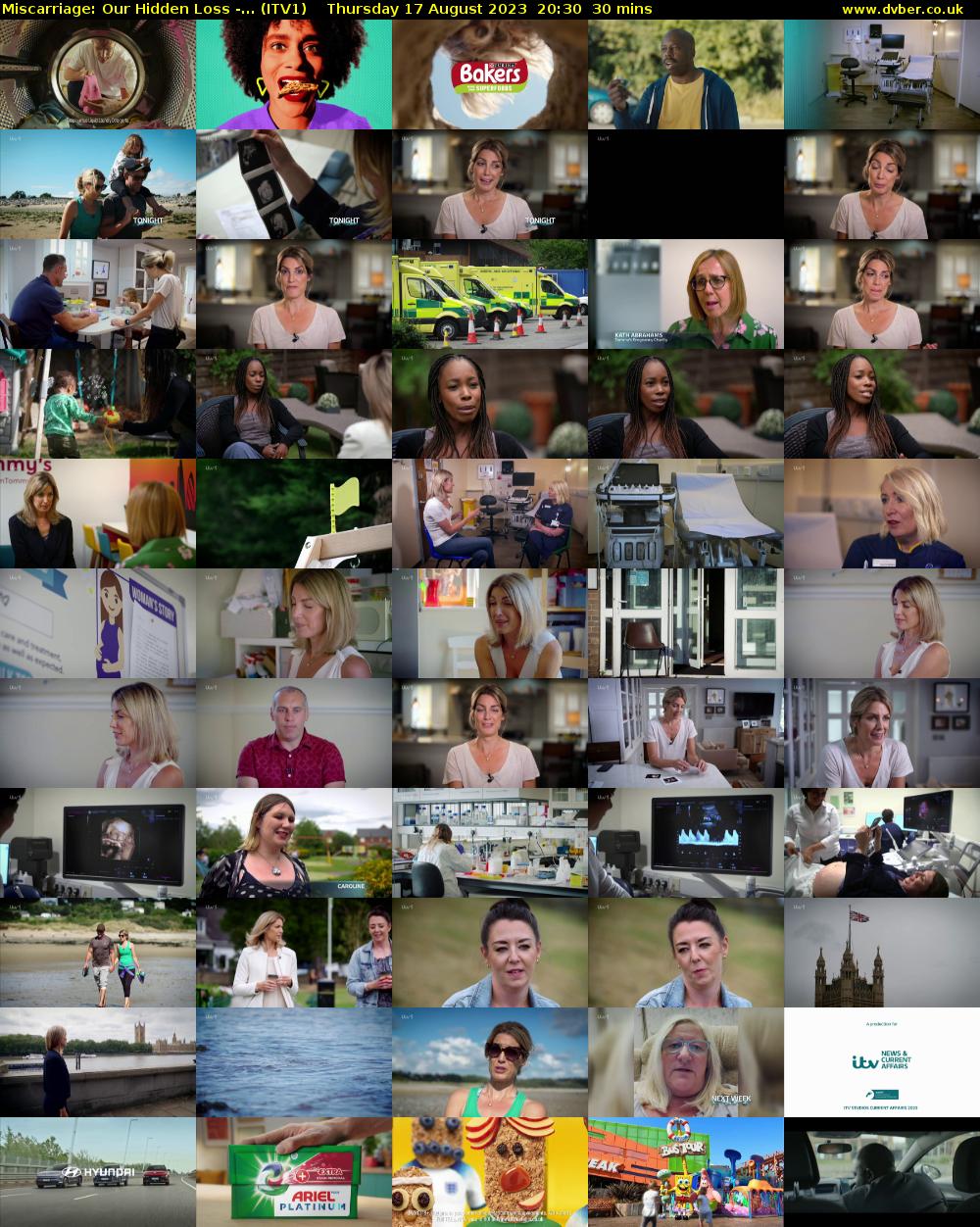 Miscarriage: Our Hidden Loss -... (ITV1) Thursday 17 August 2023 20:30 - 21:00