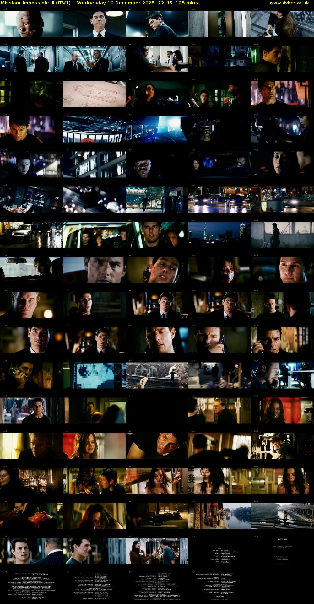 Mission: Impossible III (ITV1) Wednesday 10 December 2025 22:45 - 00:50
