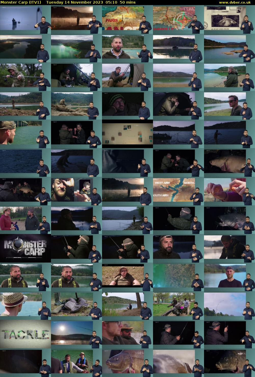 Monster Carp (ITV1) Tuesday 14 November 2023 05:10 - 06:00