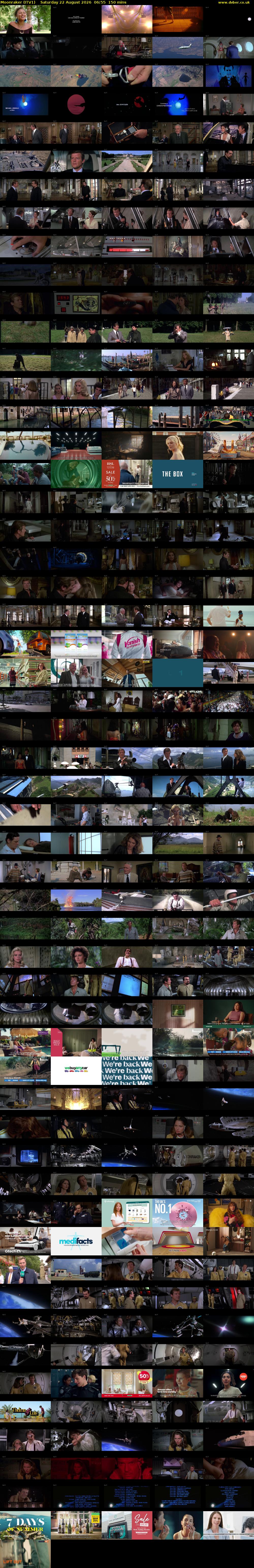 Moonraker (ITV1) Saturday 22 August 2026 06:55 - 09:25