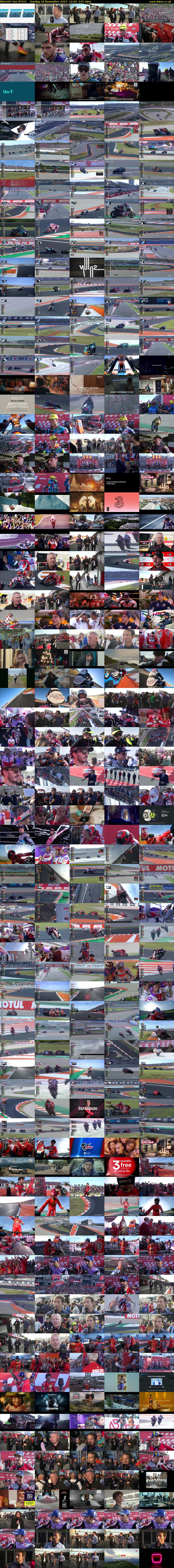 MotoGP Live (ITV1) Sunday 26 November 2023 12:00 - 15:45