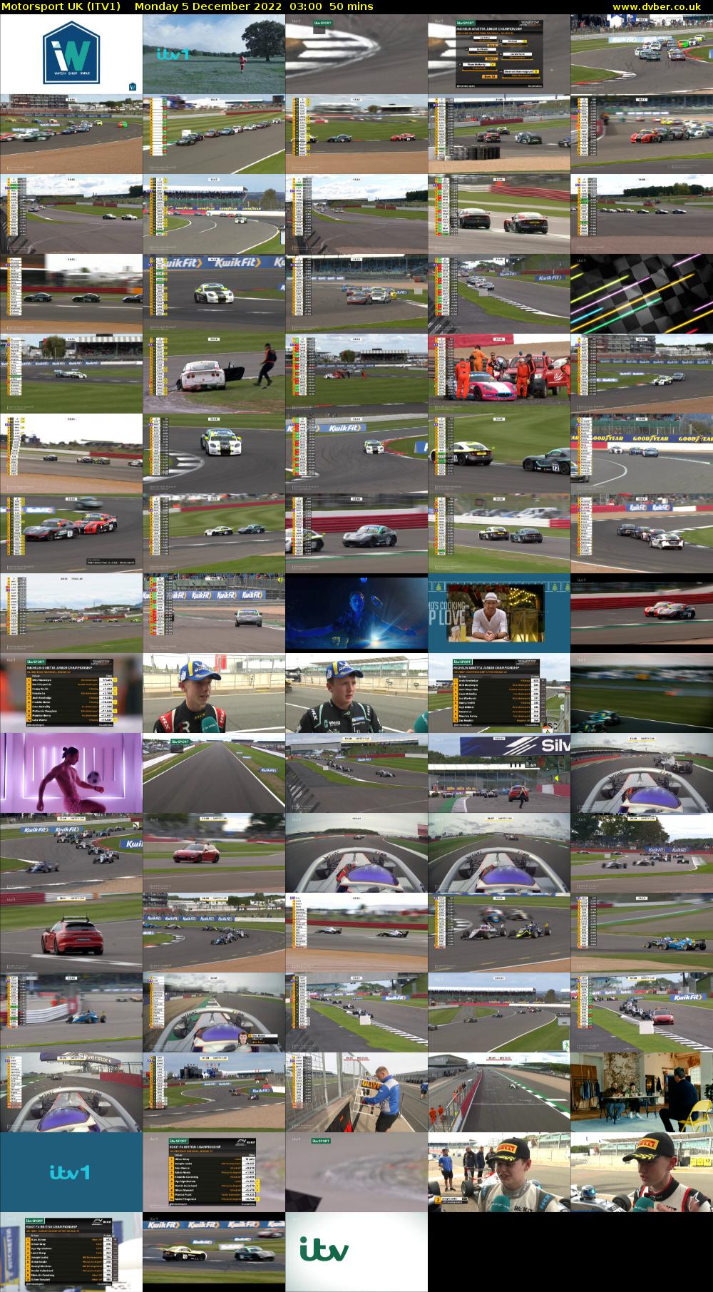 Motorsport UK (ITV1) Monday 5 December 2022 03:00 - 03:50