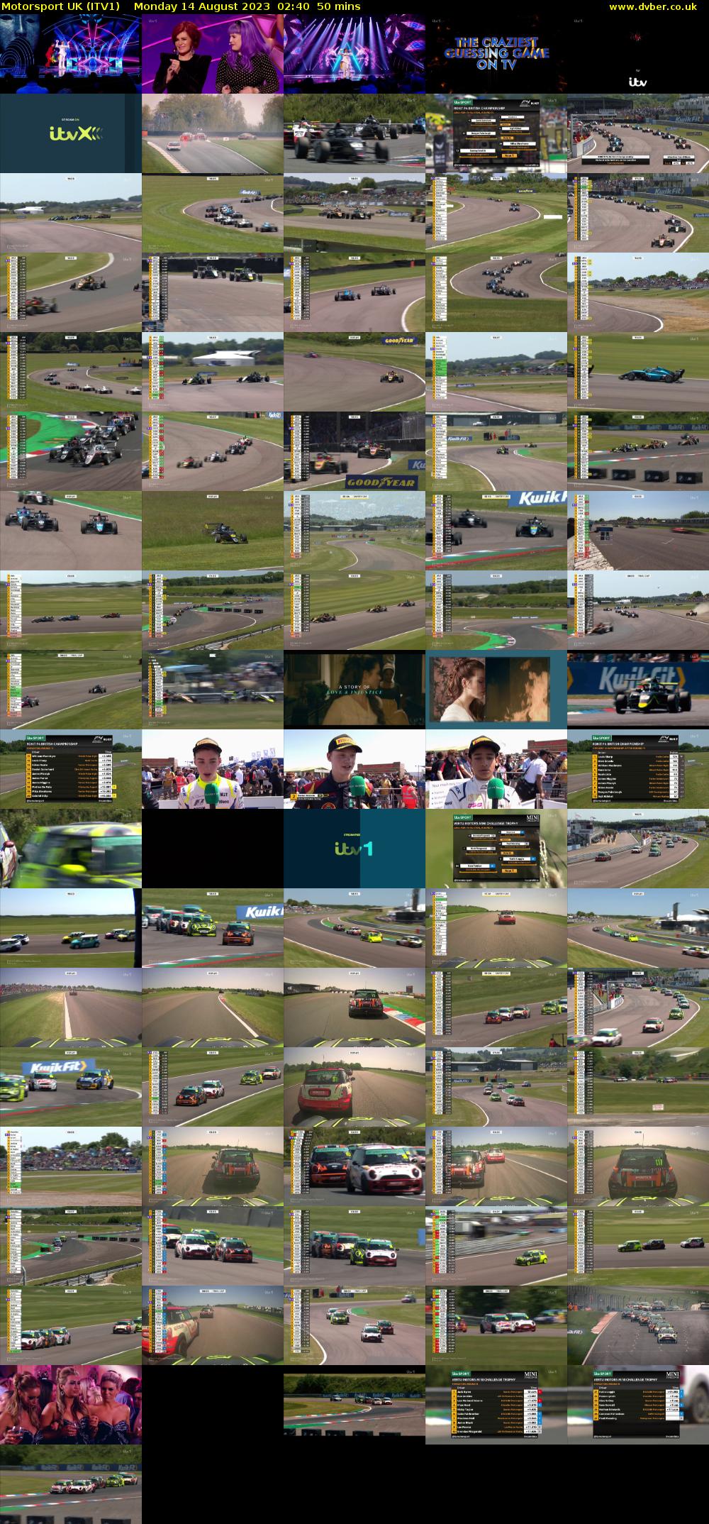 Motorsport UK (ITV1) Monday 14 August 2023 02:40 - 03:30