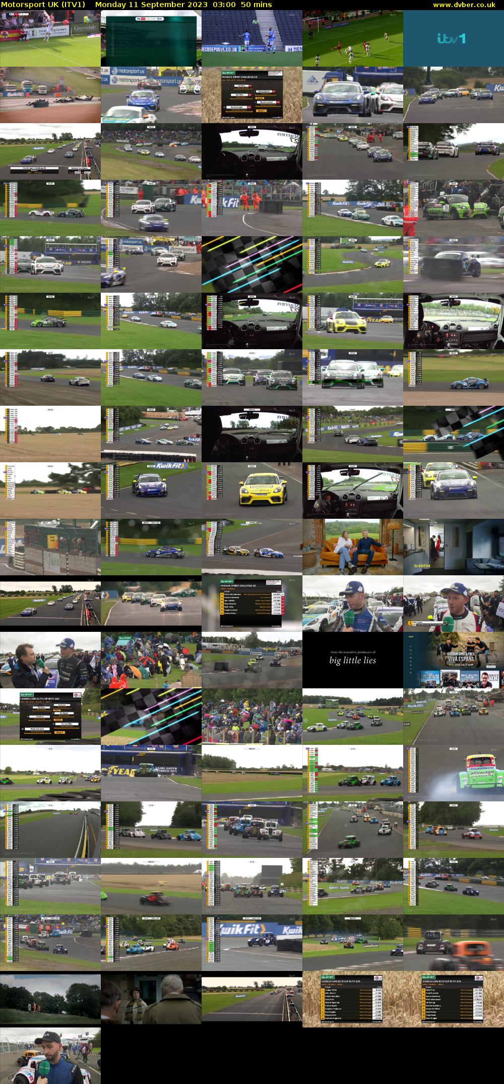 Motorsport UK (ITV1) Monday 11 September 2023 03:00 - 03:50