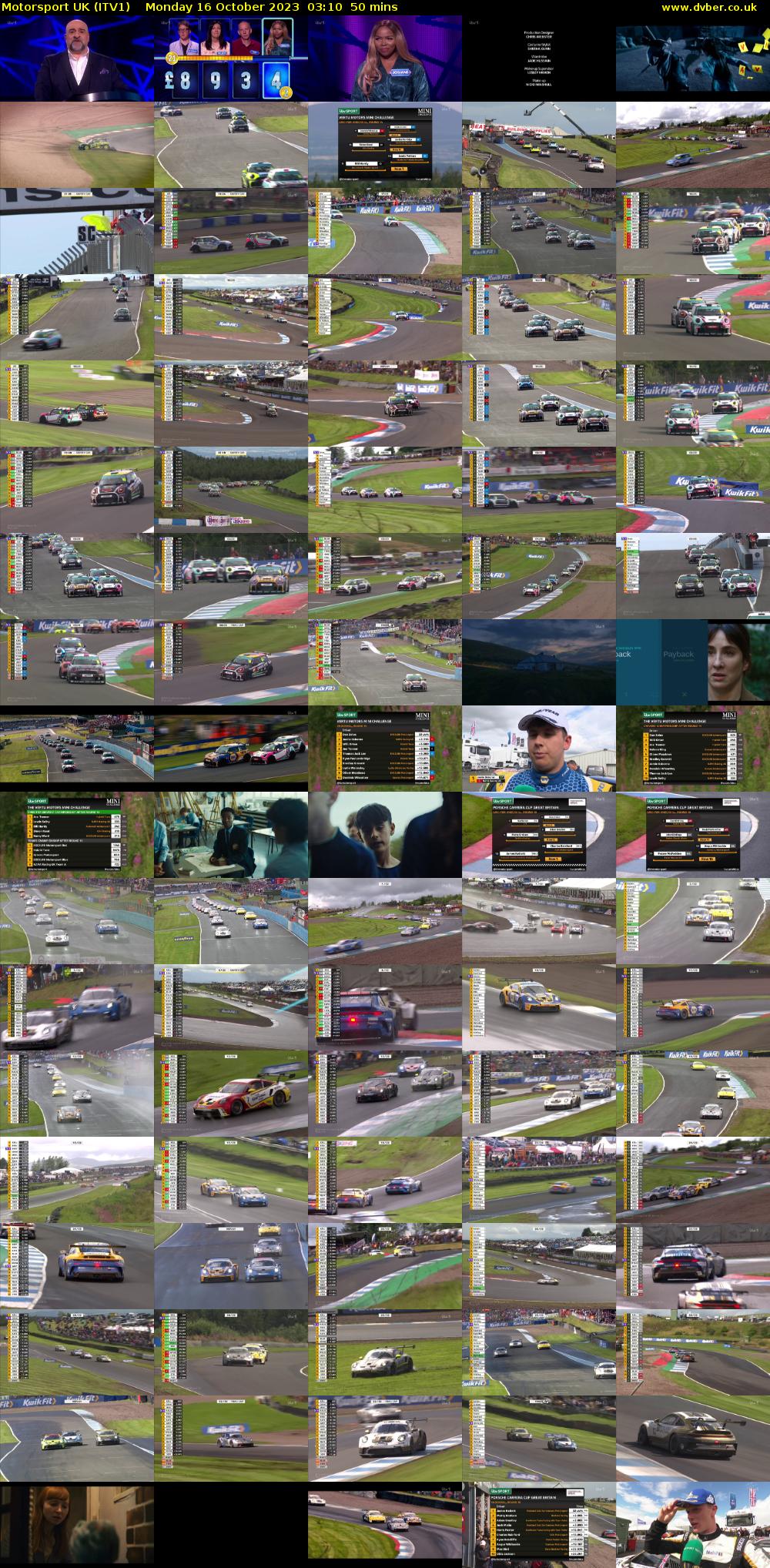 Motorsport UK (ITV1) Monday 16 October 2023 03:10 - 04:00