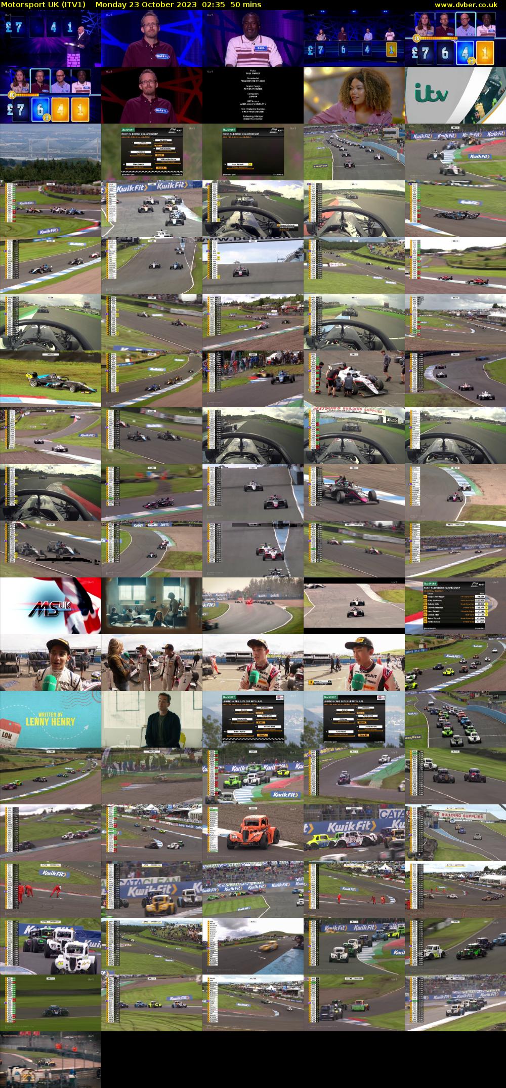Motorsport UK (ITV1) Monday 23 October 2023 02:35 - 03:25