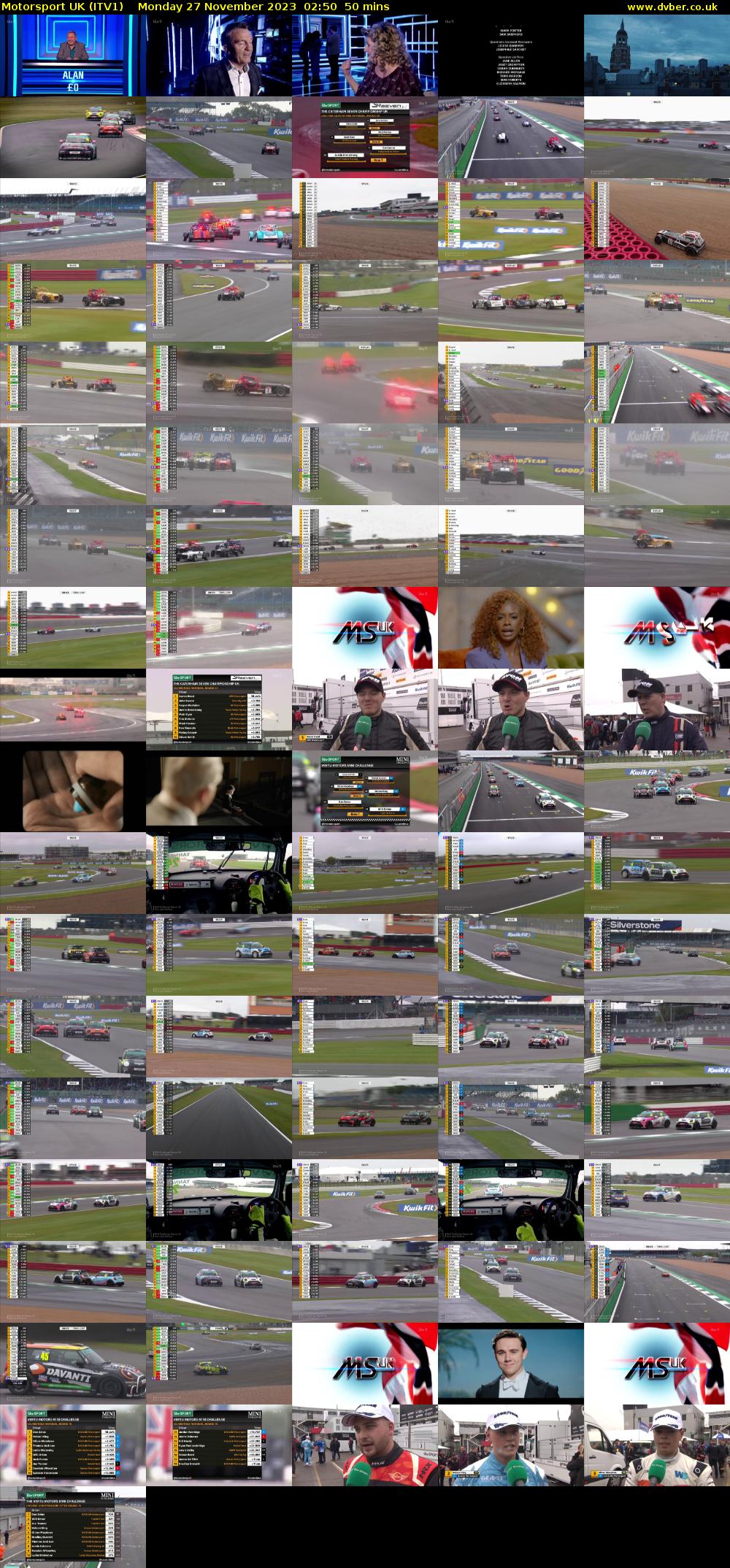 Motorsport UK (ITV1) Monday 27 November 2023 02:50 - 03:40