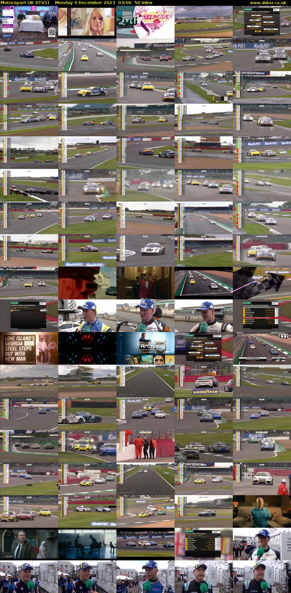 Motorsport UK (ITV1) Monday 4 December 2023 03:00 - 03:50
