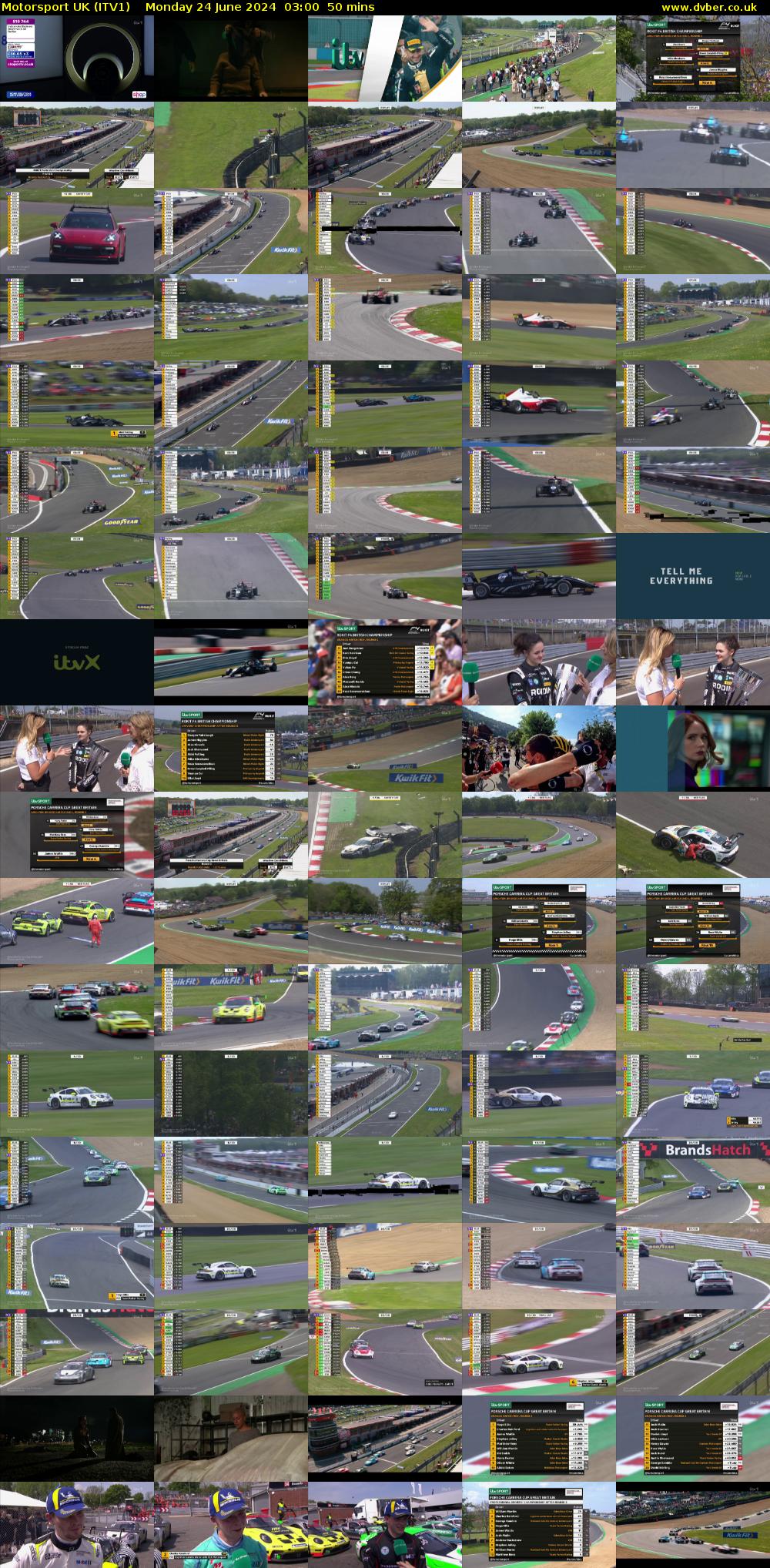 Motorsport UK (ITV1) Monday 24 June 2024 03:00 - 03:50