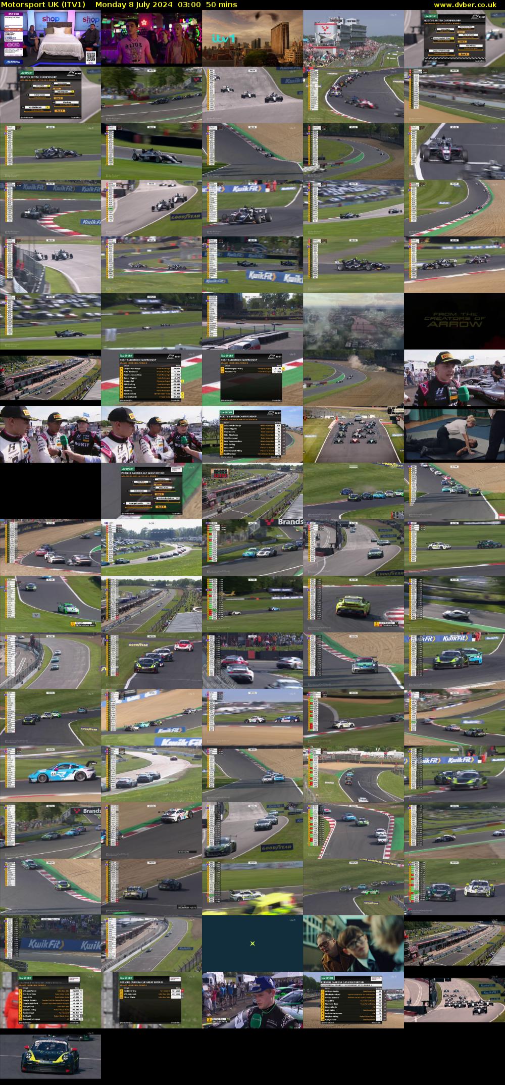 Motorsport UK (ITV1) Monday 8 July 2024 03:00 - 03:50