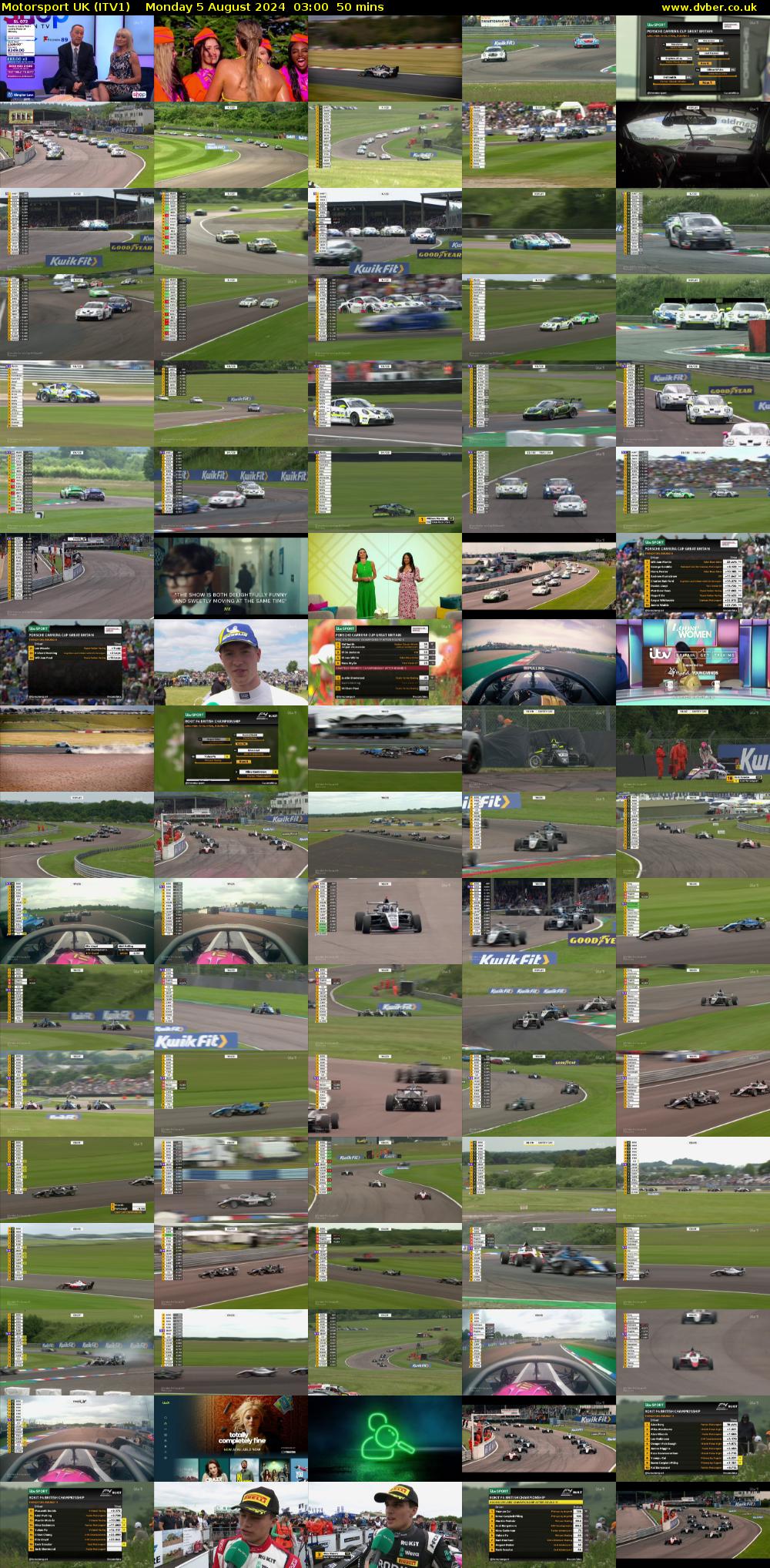 Motorsport UK (ITV1) Monday 5 August 2024 03:00 - 03:50