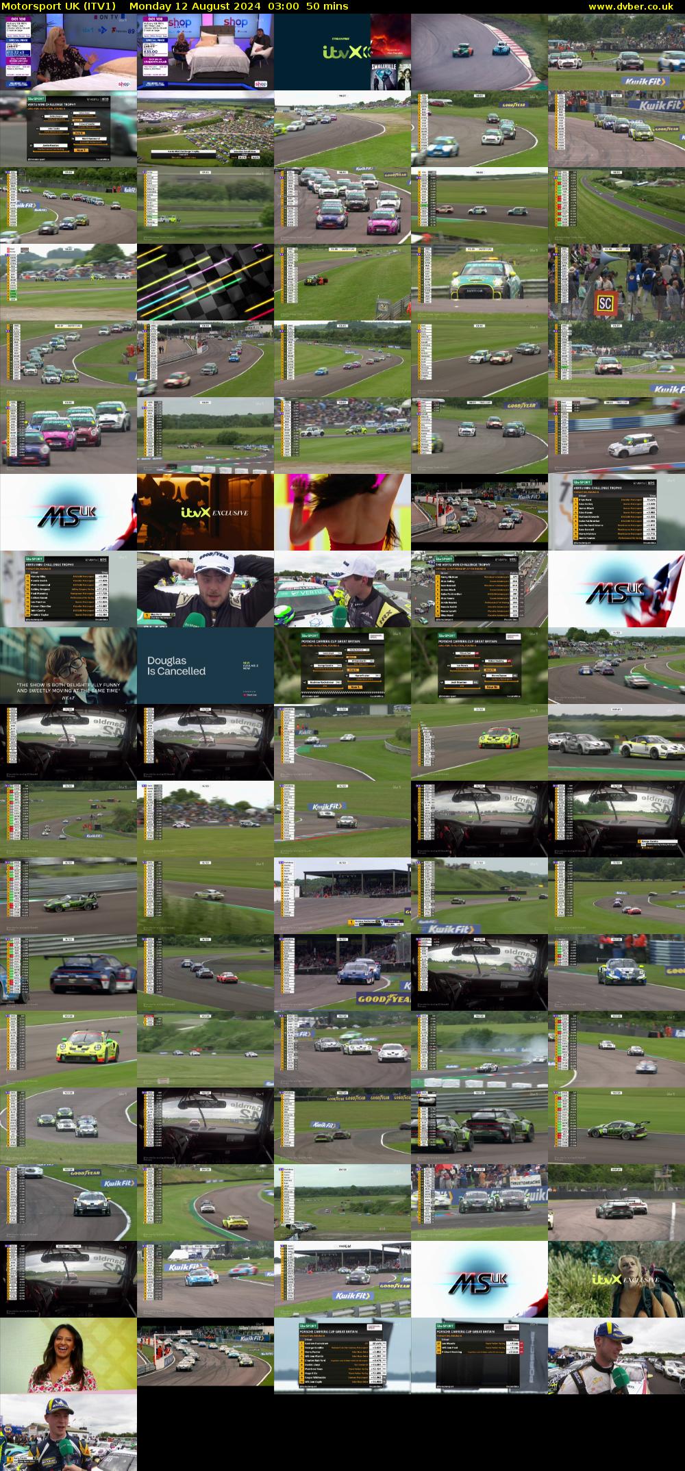 Motorsport UK (ITV1) Monday 12 August 2024 03:00 - 03:50