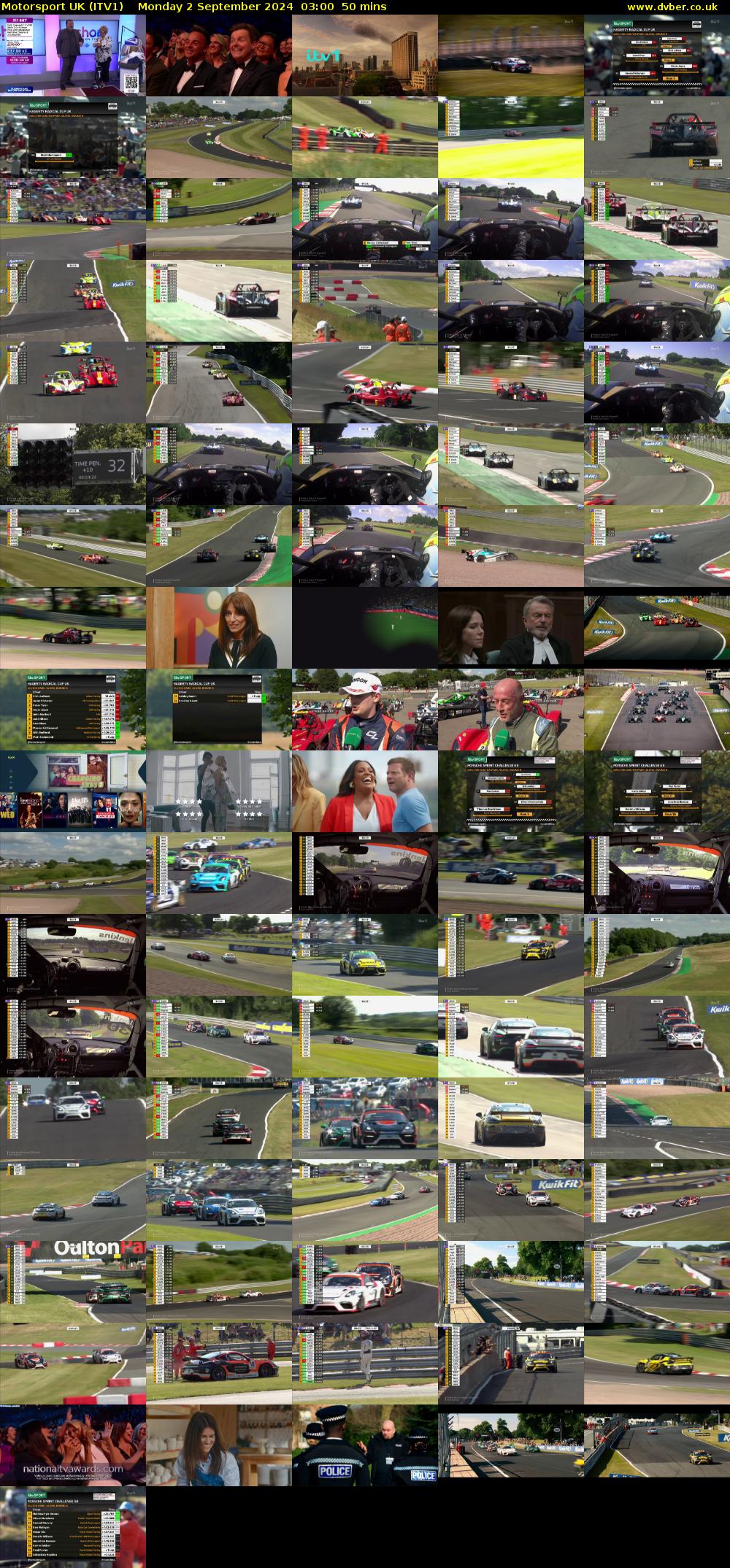 Motorsport UK (ITV1) Monday 2 September 2024 03:00 - 03:50