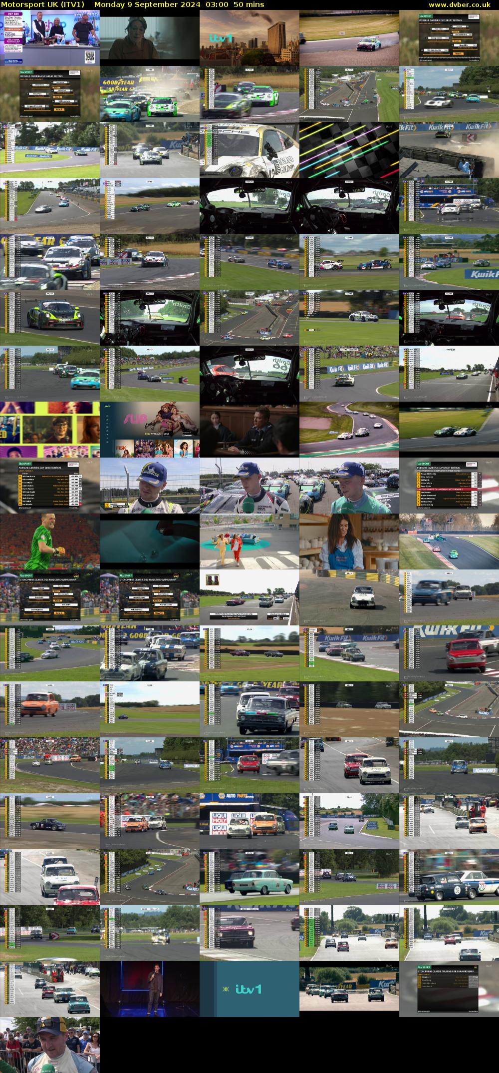 Motorsport UK (ITV1) Monday 9 September 2024 03:00 - 03:50