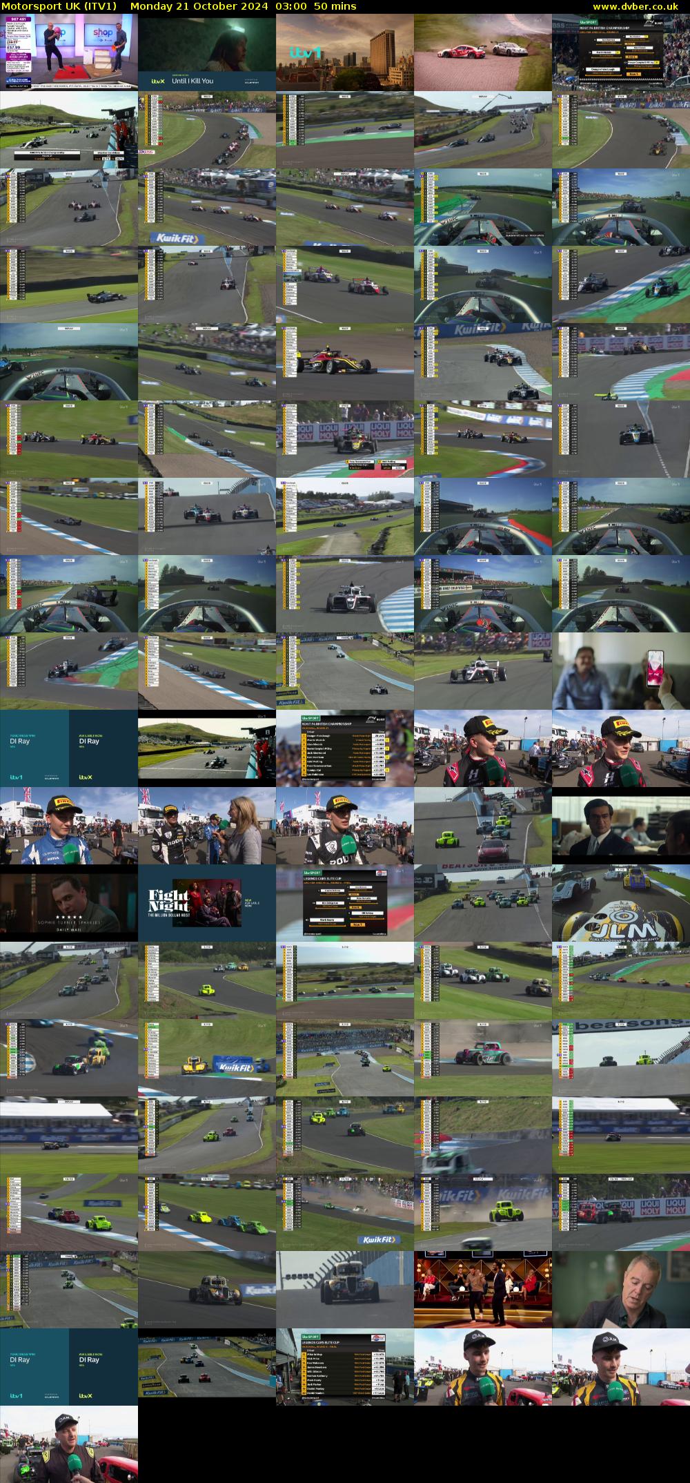 Motorsport UK (ITV1) Monday 21 October 2024 03:00 - 03:50