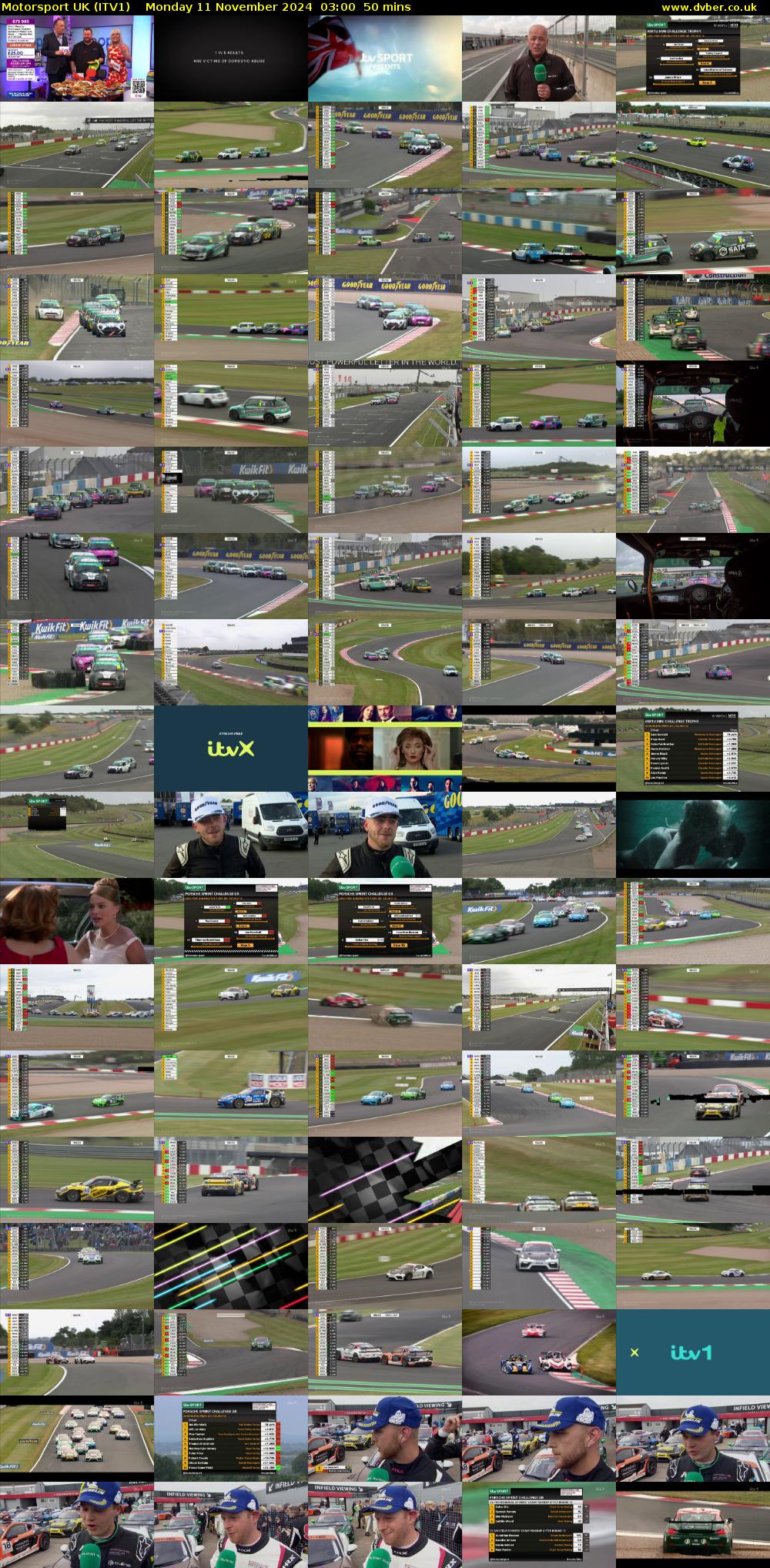Motorsport UK (ITV1) Monday 11 November 2024 03:00 - 03:50